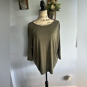 Chico’s blouse office carrier sparkles detail on dolman sleeves